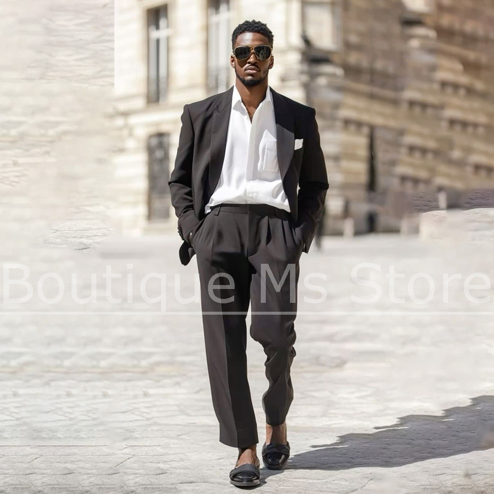 Men'S Formal Wear In Wedding - Dark Brown Men's Suit 2 Piece