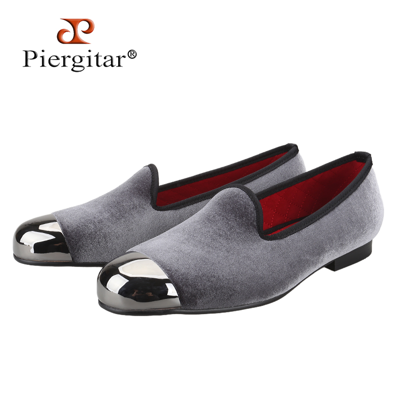 Piergitar Gray Velvet Slip-On  - đánh giá và giá Men'S Formal Wear Slippers