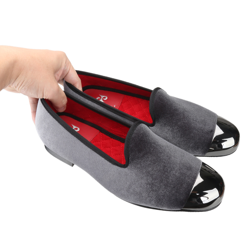 Piergitar Gray Velvet Slip-On  - đánh giá và giá Men'S Formal Wear Slippers