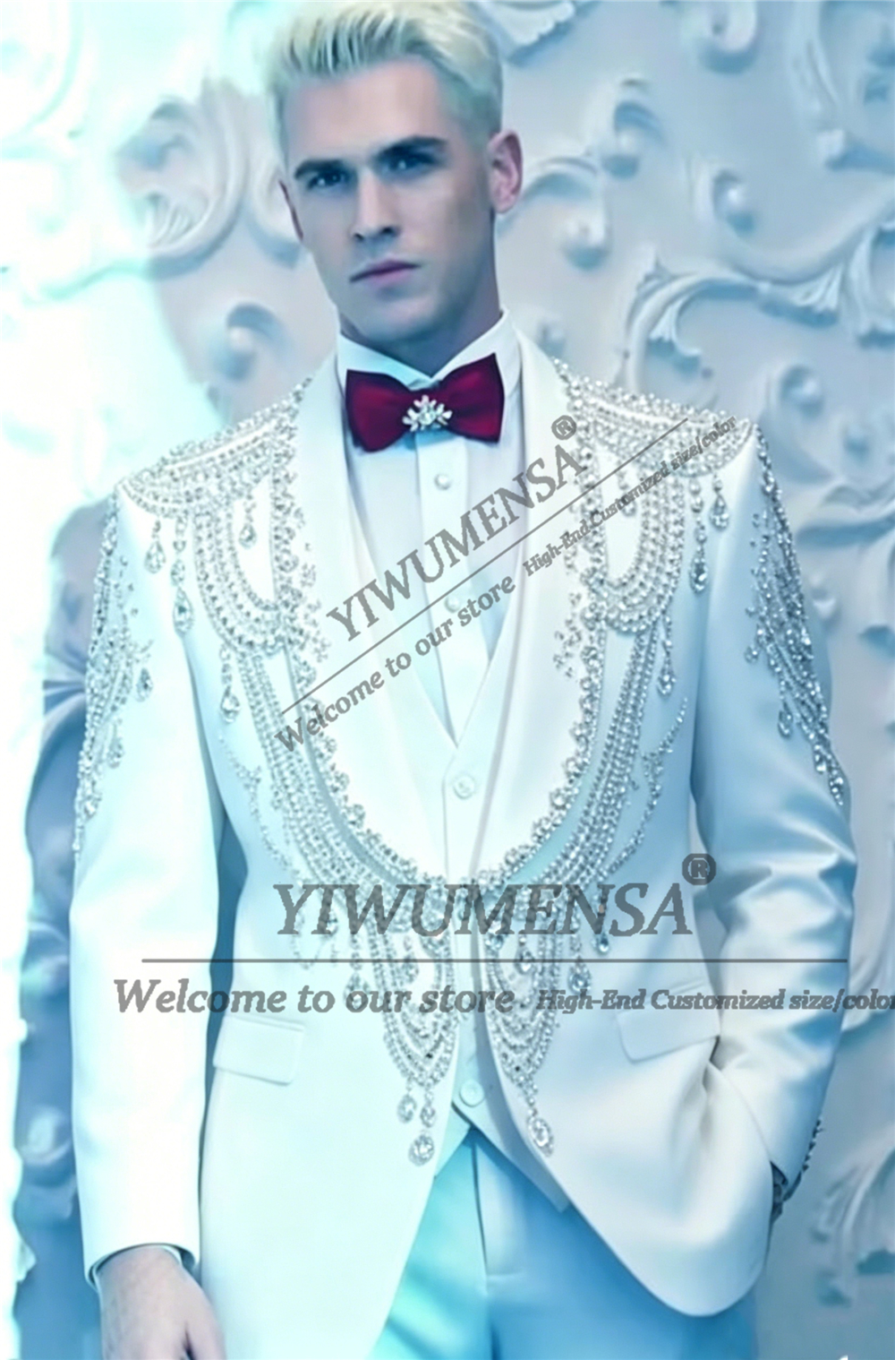 Male Fashion Beading Crystals  - đánh giá và giá Men'S Formal Wear In Wedding