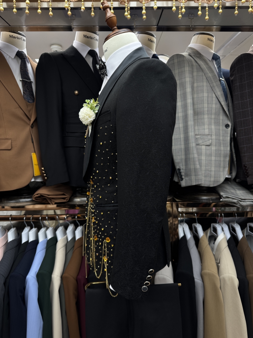 New Golden Beaded Tassel Suit  - đánh giá và giá Men'S Formal Wear In Wedding