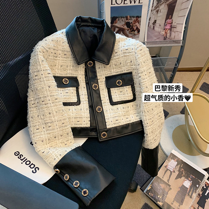 Contrast Stitching Tweed Fragr - đánh giá và giá Wool Suit Jacket