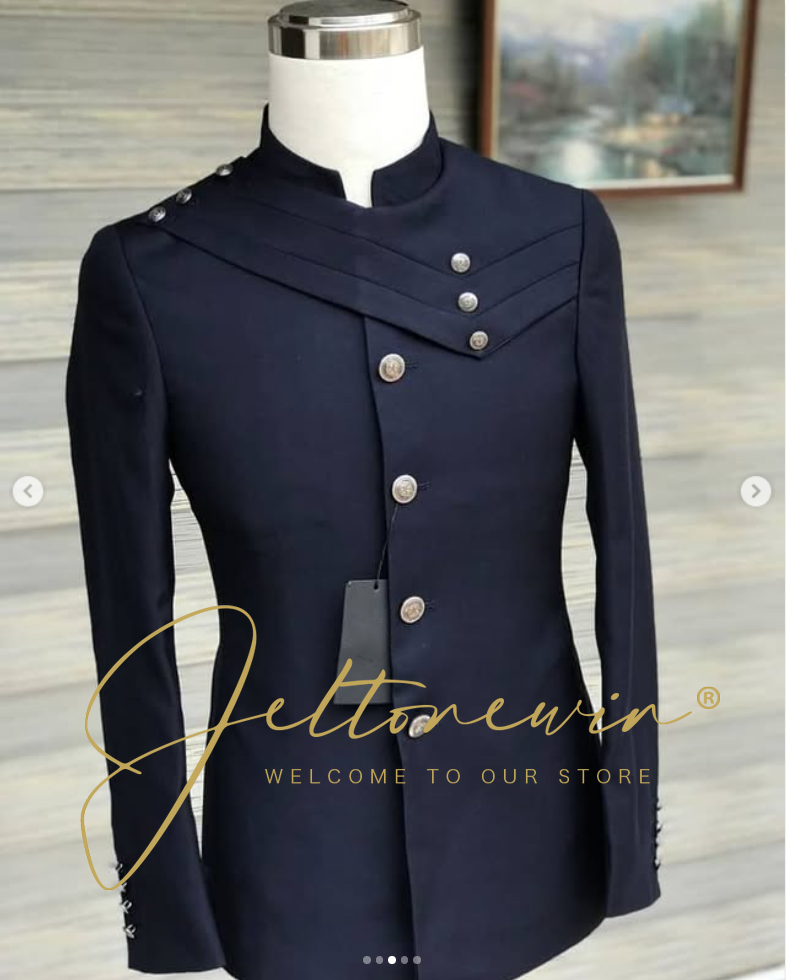 Men's Navy Blue Suit Set with  - đánh giá và giá Men'S Formal Wear In Wedding