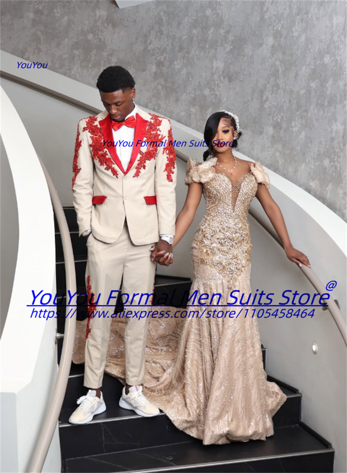 Luxurious Beige Groom Wedding  - đánh giá và giá Men'S Formal Wear For A Wedding