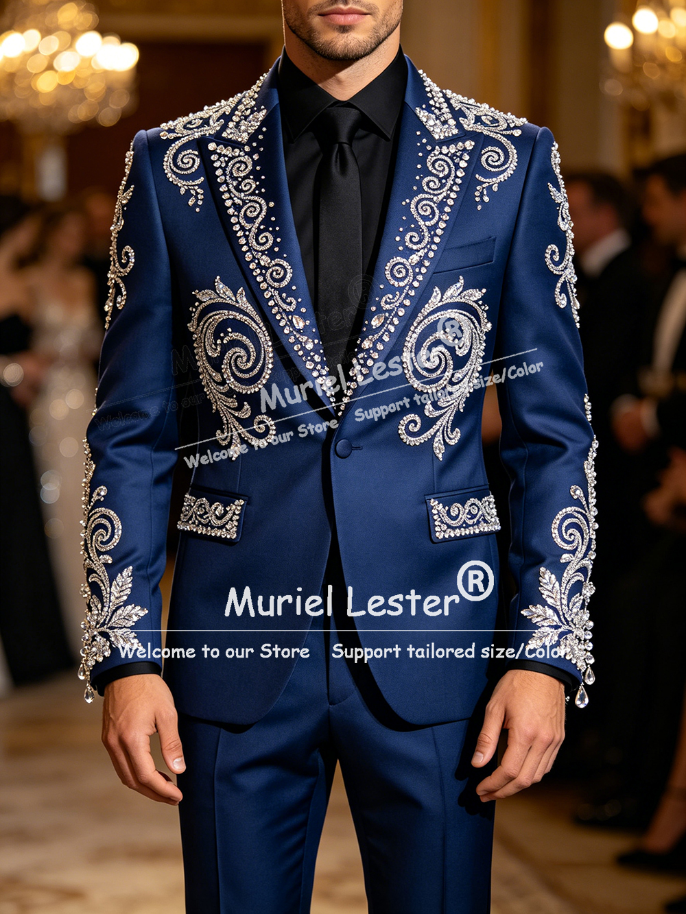 Glitter Jewelry Beading Suit M - đánh giá và giá Men'S Formal Wear In Wedding