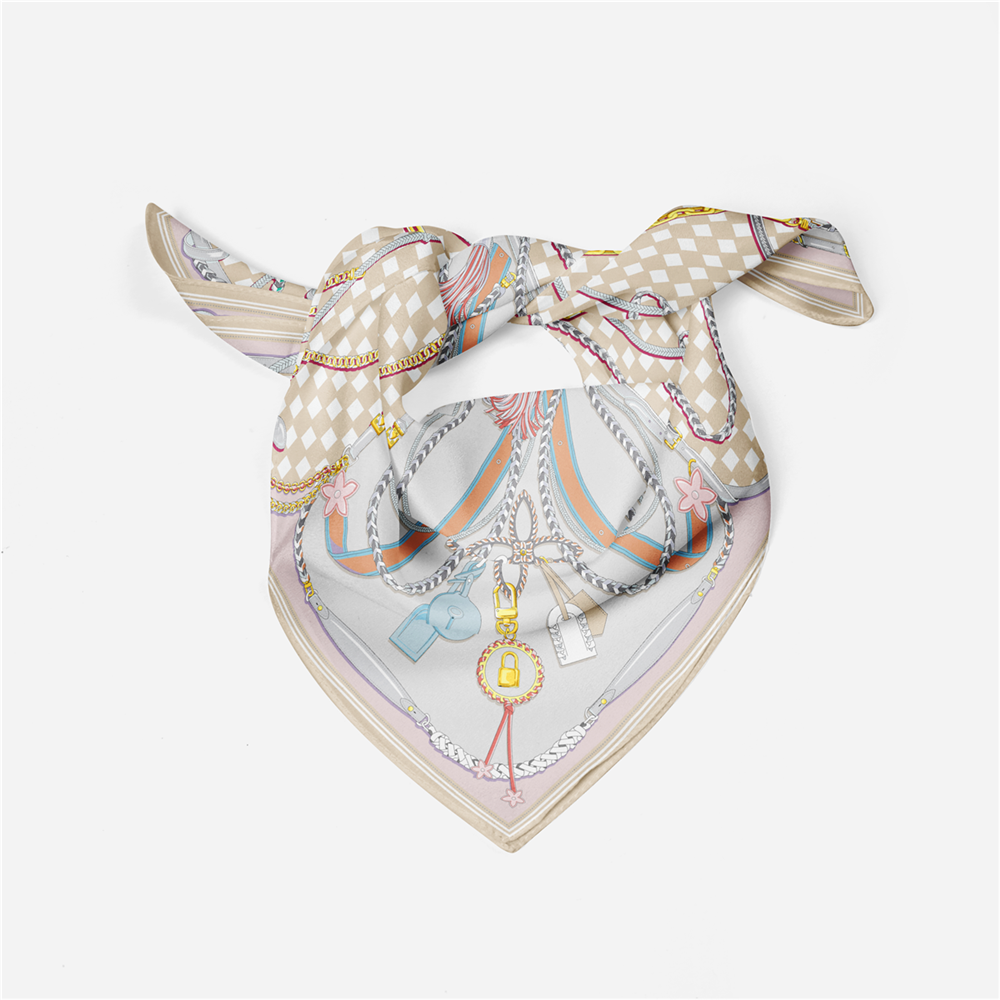 Twill Silk Scarf Woman Digital - đánh giá và giá Silk Tie Woven