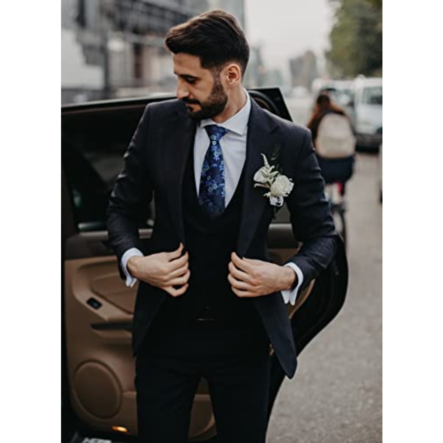 Men Floral Ties Woven Classic  - đánh giá và giá Silk Tie Woven