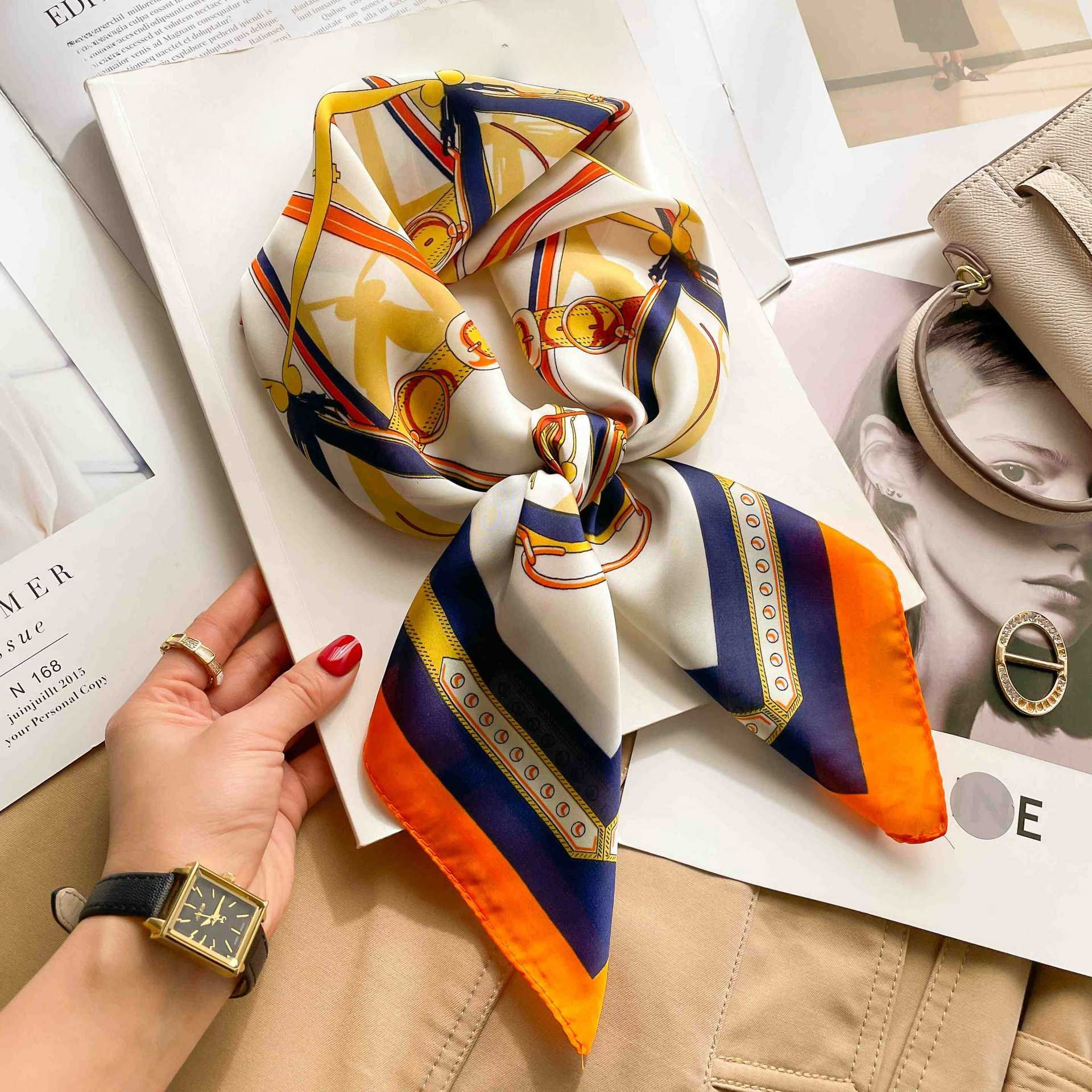 70cm Luxury Belt Print Silk Sq - đánh giá và giá Silk Tie Woven